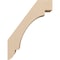 Ekena Millwork 5-inch W x 12-inch D x 16-inch H Aspen Rough Cedar Woodgrain TimberThane Knee Brace, Primed BRCUR05X12X16ASPRCPR - alternate 2